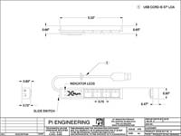 X-keys XK-24 Dimensioned Drawing